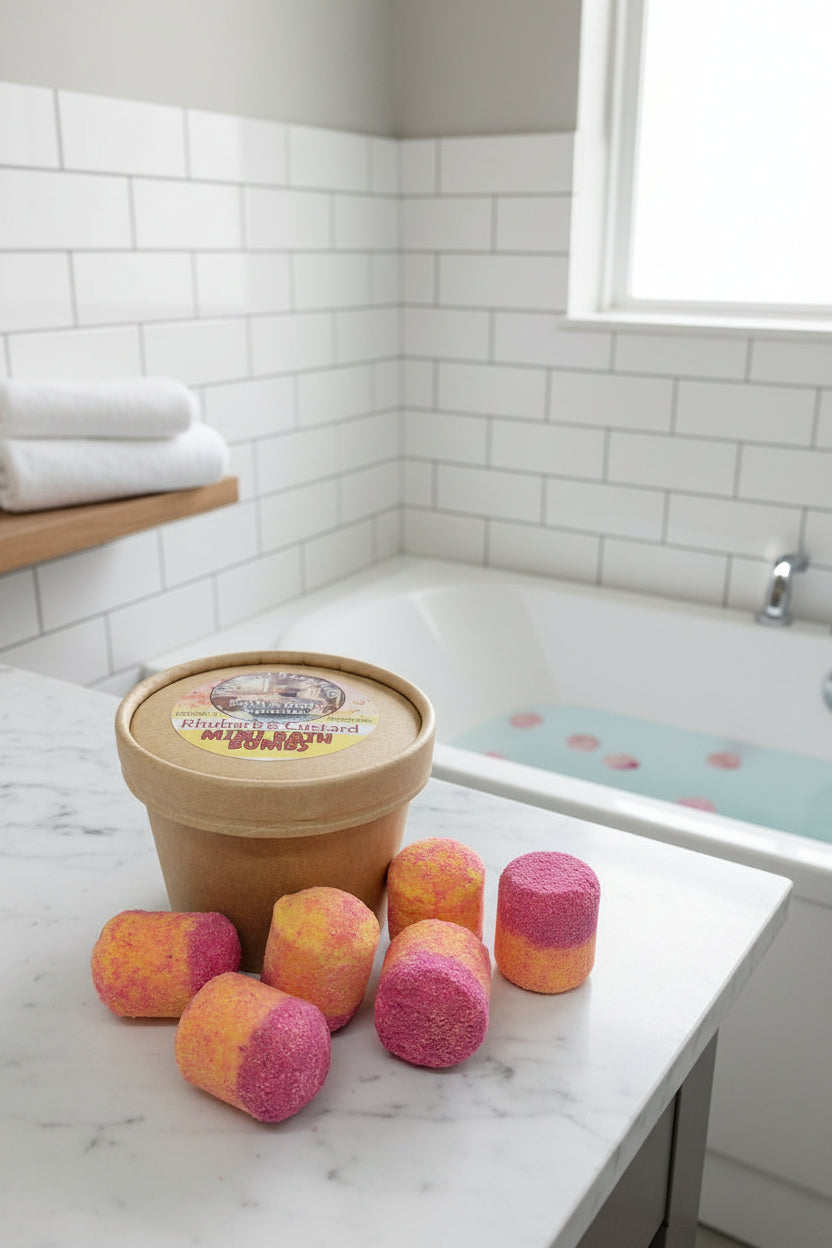 Rhubarb and Custard 5 Pack Mini Bath Shots