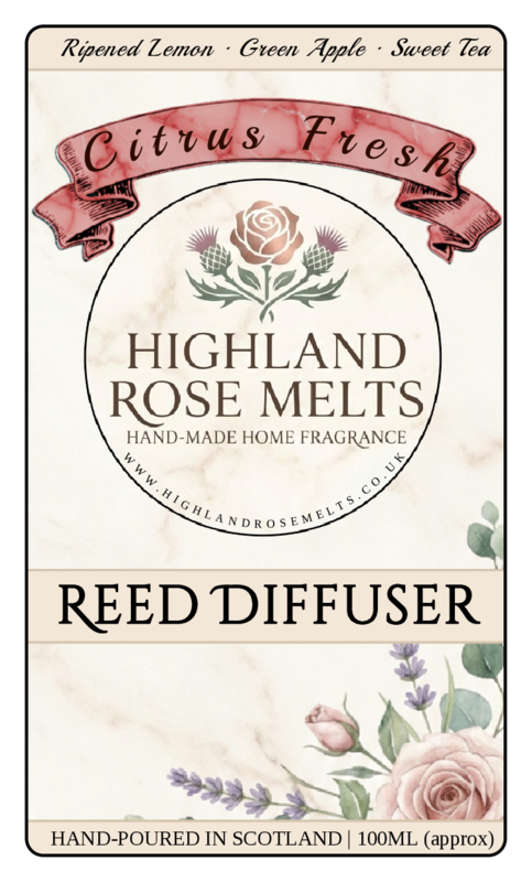 Citrus Fresh Reed Diffuser Neutralising Range