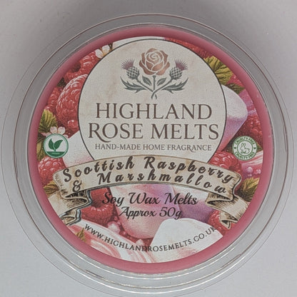 Scottish Raspberry and Marshmallow Wax Melt Pot