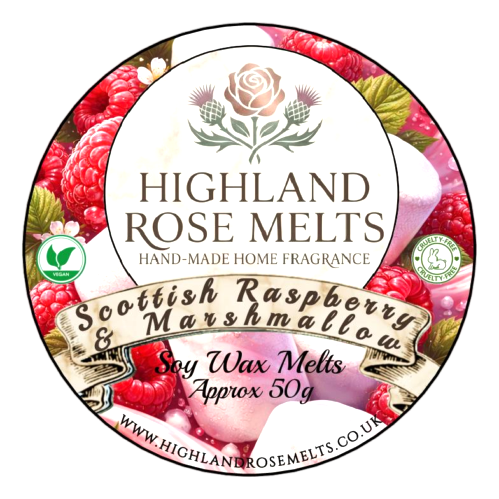 Scottish Raspberry and Marshmallow Wax Melt Pot
