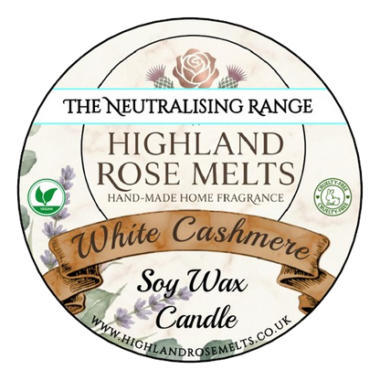 White Cashmere | Neutralising Range 220g Hand-Poured Soy Candle