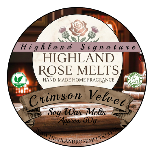 Crimson Velvet Wax Melt Pot  (Highland Signature)